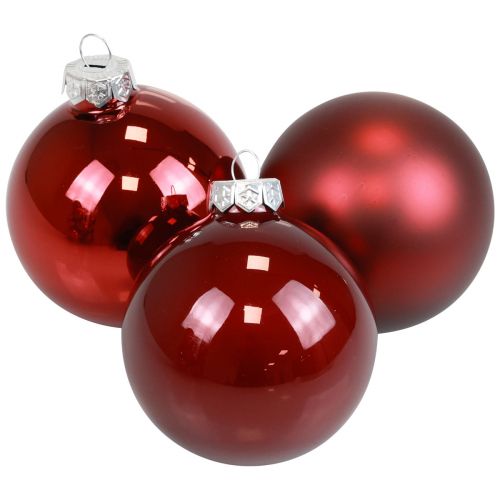 Artikel Kerstballen glazen kerstboomballen Bordeaux Ø7,5cm 14 st