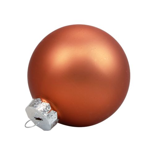 Floristik24 Kerstballen glazen kerstboomballen rood bruin Ø6,5cm 24 st