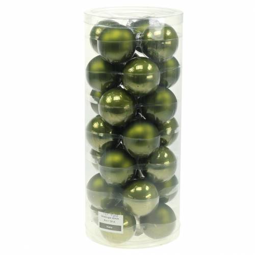 Artikel Kerstballen van glas groen mix Ø6cm 24 st