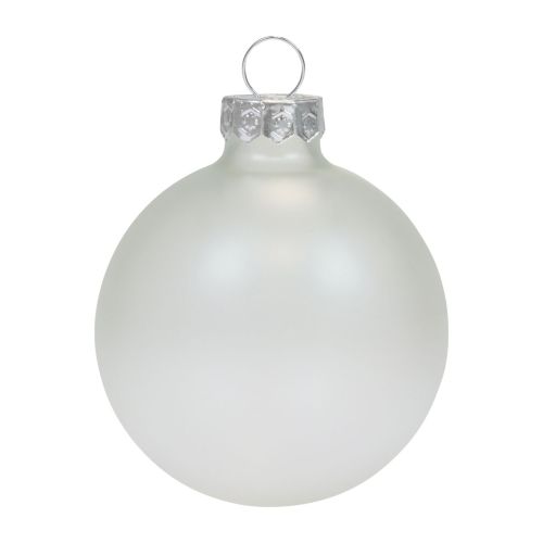 Floristik24 Kerstballen glas helder ondoorzichtig kerstboomballen Ø6cm 6 st