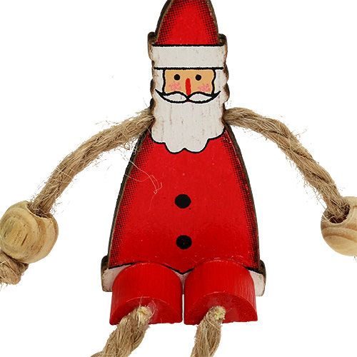 Artikel Kerstmanfiguur zittend 6,5 cm rood 12st
