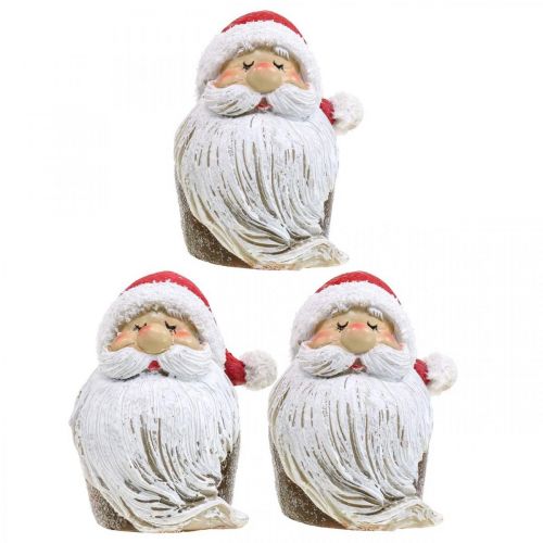 Artikel Kerstman tafeldecoratie Kerstman raamdecoratie H8cm 3 st