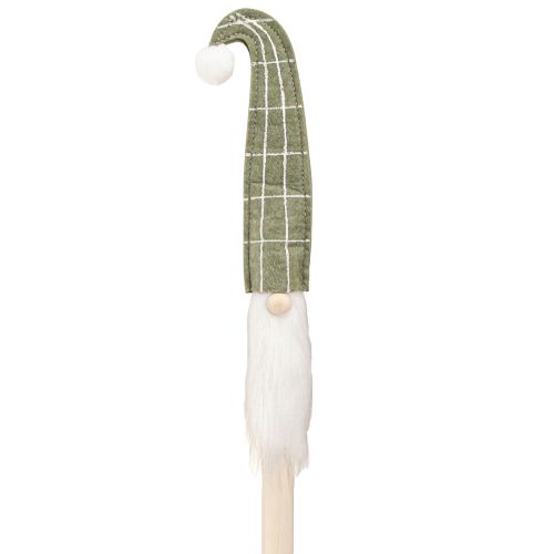 Kerstman op een stokje Kerstkabouter groen 57cm 4 stuks