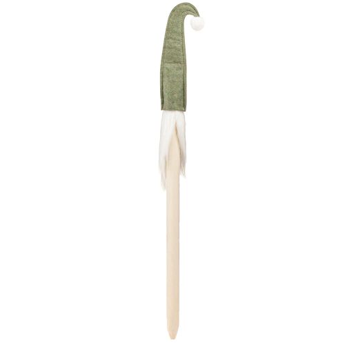 Artikel Kerstman op een stokje Kerstkabouter groen 57cm 4 stuks