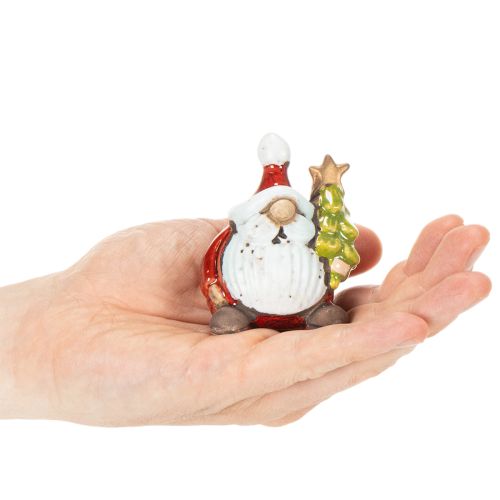 Kerstmanfiguurtje met kerstboomversiering, 7 cm, 2 stuks | Floristik24.nl