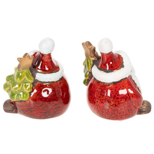 Kerstmanfiguurtje met kerstboomversiering, 7 cm, 2 stuks | Floristik24.nl