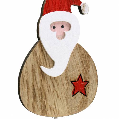 Floristik24 Decoratieve plug Kerstman/Sneeuwpop 7cm 12 st