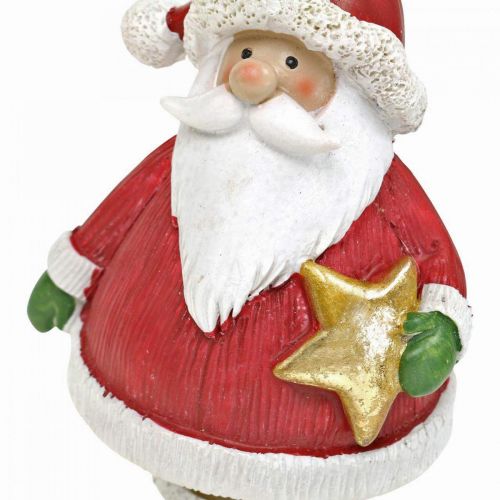 Floristik24 Decoratiefiguur Kerstman met ster / zakje H13cm 2st