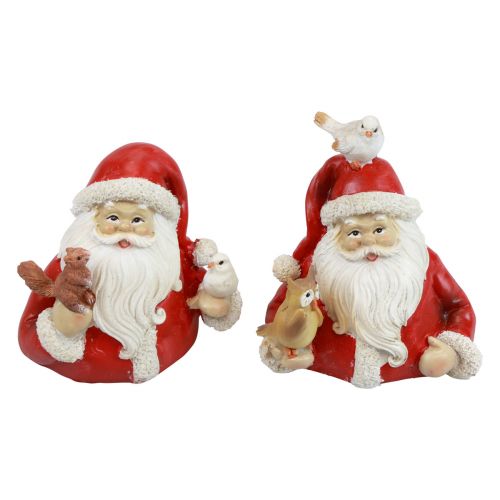 Floristik24 Kerstfiguren Kerstman met dieren 10x7x9cm 2st