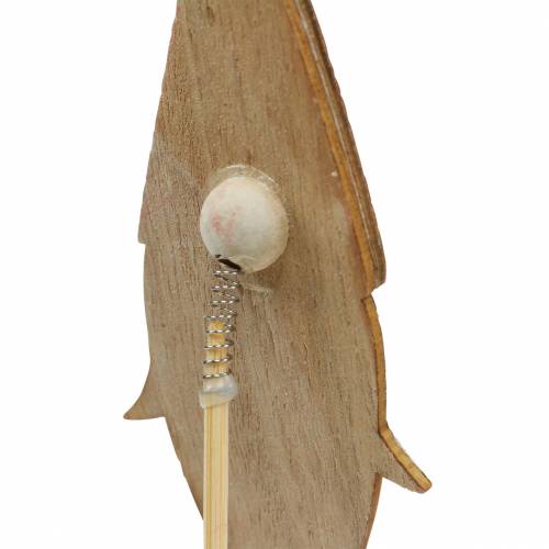 Artikel Houten spelden Kerstman met metalen veer rood, wit, naturel 12 / 13cm L36 / 36,5cm 12st