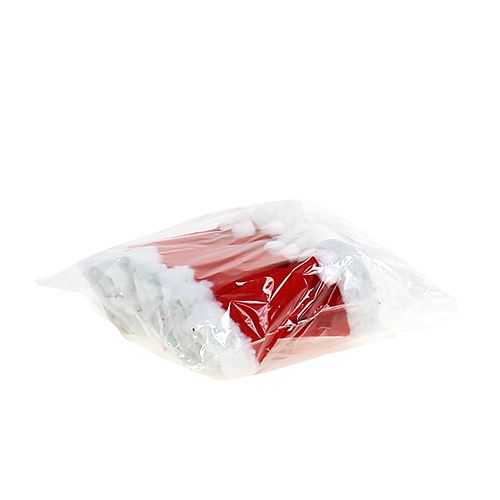 Floristik24 Kerstmutsen rood 10cm 12st