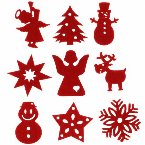 Floristik24 Kerstassortiment vilt rood 72 st