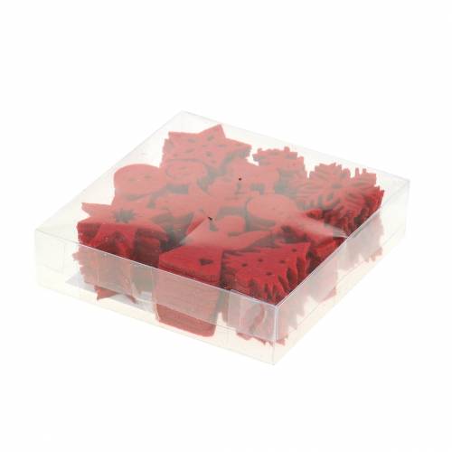 Floristik24 Kerstassortiment vilt rood 72 st