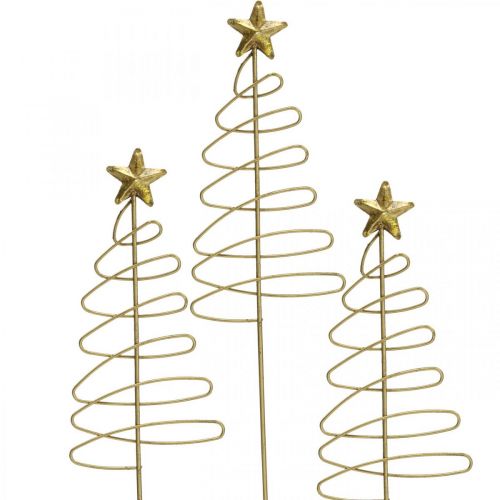 Kerstplug dennenbloem plug metaal 30cm 6 st