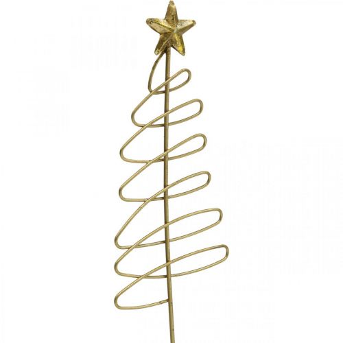Artikel Kerstplug dennenbloem plug metaal 30cm 6 st