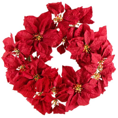 Kerststerkrans kunstbloemen Kerst Ø40cm