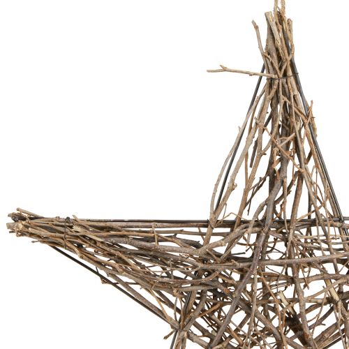 Artikel Kerstster gemaakt van takken decoratieve ster om op te hangen 50cm