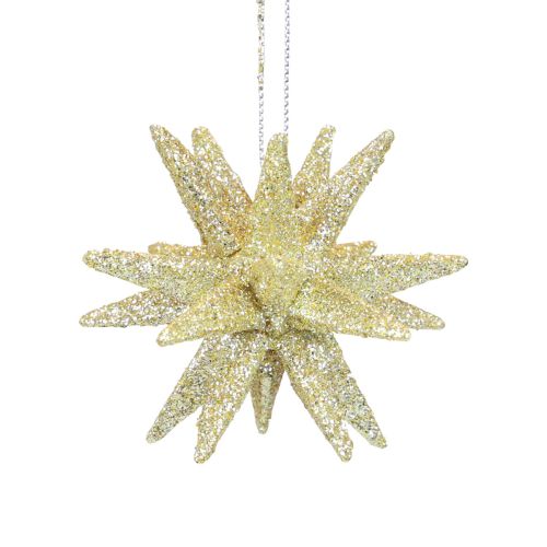 Floristik24 Kerststerren kerstversiering goud glitter Ø7cm 6 st