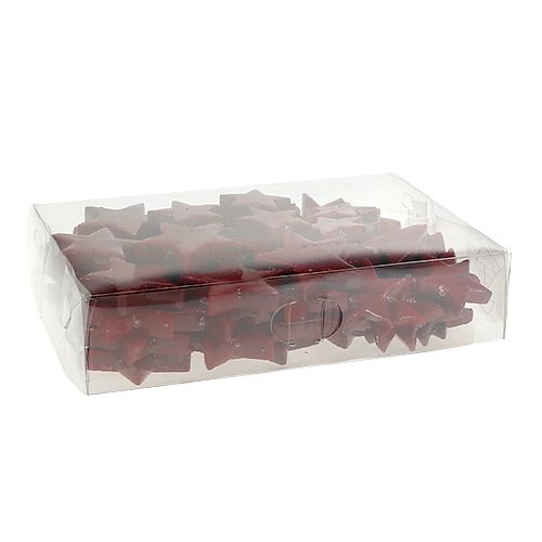 Artikel Kerststerren mix 4-5cm rood glanzend 72 st