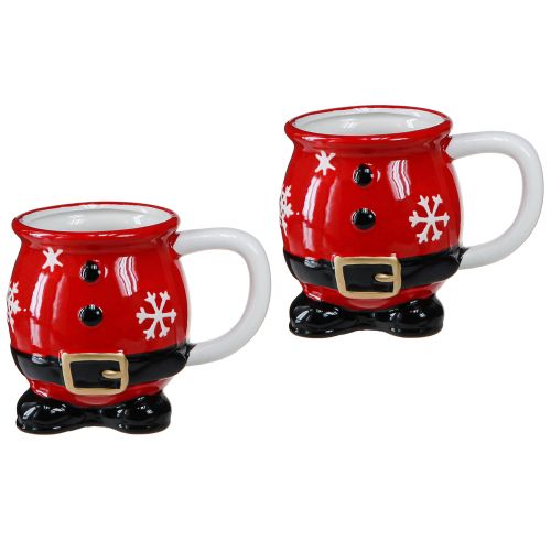 Artikel Kerstbeker keramiek beker Kerstman 10,5cm 2st