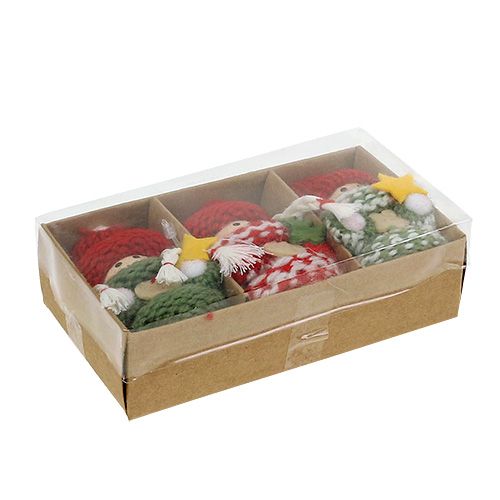 Floristik24 Kerstkabouter om op te hangen 6.5cm L15cm ass. 3st