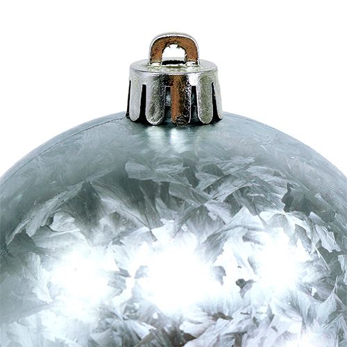 Floristik24 Kerstbal kunststof Ø8cm ijsblauw 3st