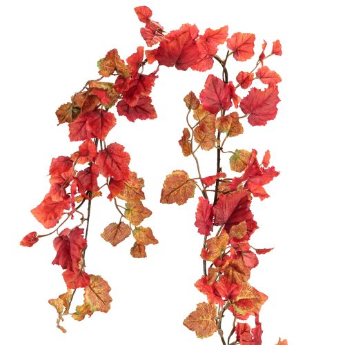 Floristik24 Wijnbladeren guirlande kunst herfstdecoratie rood 200cm