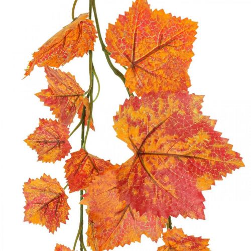 Floristik24 Wijnbladeren slinger bladeren slinger rood oranje herfst L210cm