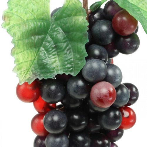 Artikel Decoratieve druivenzwarte kunstfruit raamdecoratie 22cm