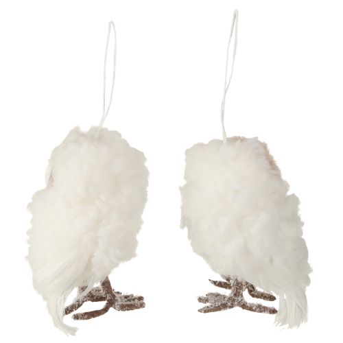 Artikel Witte uil decoratie om op te hangen uilenkuikens wit 12cm 2st