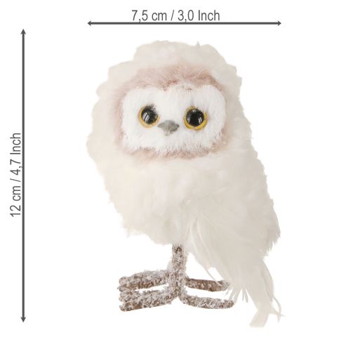 Artikel Witte uil decoratie om op te hangen uilenkuikens wit 12cm 2st