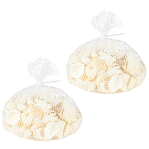 Floristik24 Witte schelpen decoratieve kokkels 2-3,5 cm 300 g × 2 stuks