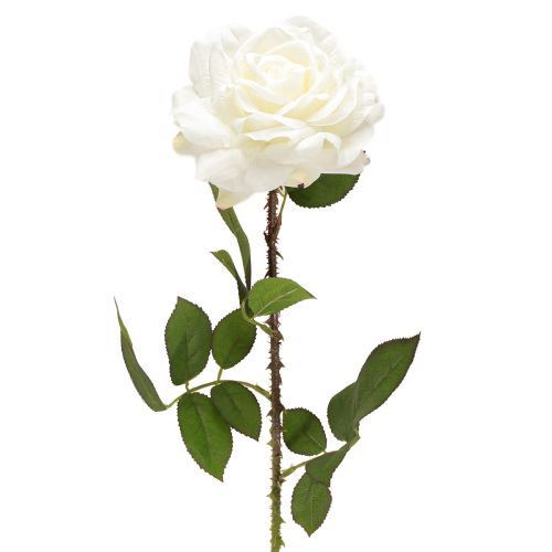 Floristik24 Witte roos nep roos op steel zijden bloem nep roos L72cm Ø13cm