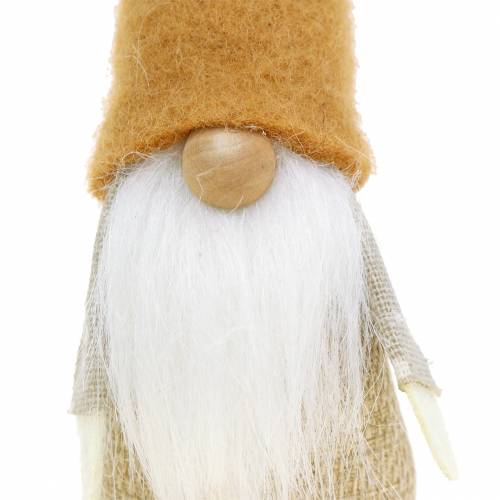 Floristik24 Imp met baard bruin, wit, naturel 16cm 2st