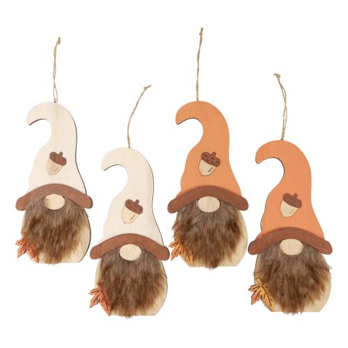 Floristik24 Kabouterhanger houten decoratie herfstkabouters 21×10,5cm 4 st