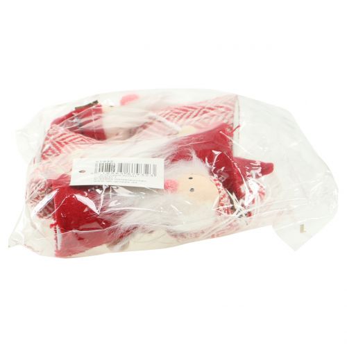 Floristik24 Kabouter rood, wit 9cm 4 st