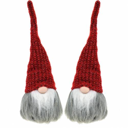 Floristik24 Decoratieve pixies met wollen muts 11cm H31cm 2st