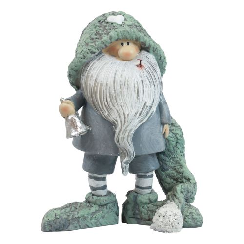 Floristik24 Kabouter Kerstkabouter sierfiguur grijsgroen 10,5×7×14cm