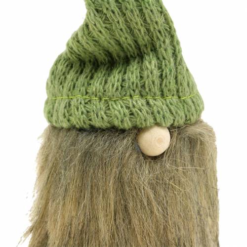 Floristik24 Elf met wollen hoed groen 21cm 2st
