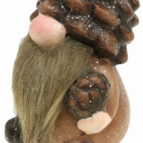 Floristik24 Decoratieve kabouter keramische kegels en eikels Assorti H10.5 / 12cm 4st