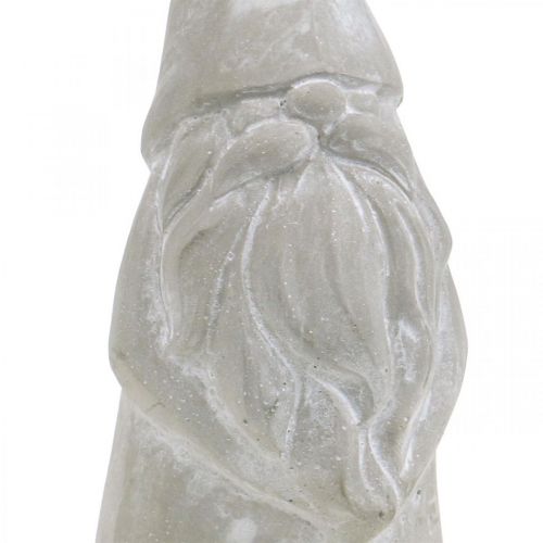 Floristik24 Decoratiefiguur elf beton Kerstman grijs H18.5cm