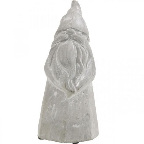 Floristik24 Decoratiefiguur elf beton Kerstman grijs H18.5cm