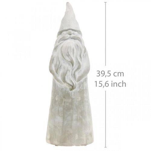 Floristik24 Decoratiefiguur pixie beton kerst pixie grijs H39,5cm