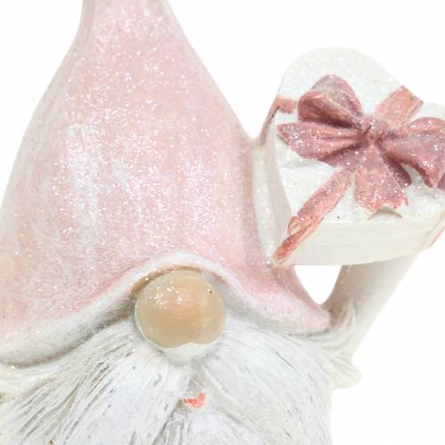 Floristik24 Kerstdecoratie elf roze / wit 11.5cm 2st