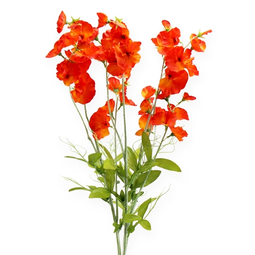 Floristik24 Vetch kunstbloem oranje, rood 75cm 3st