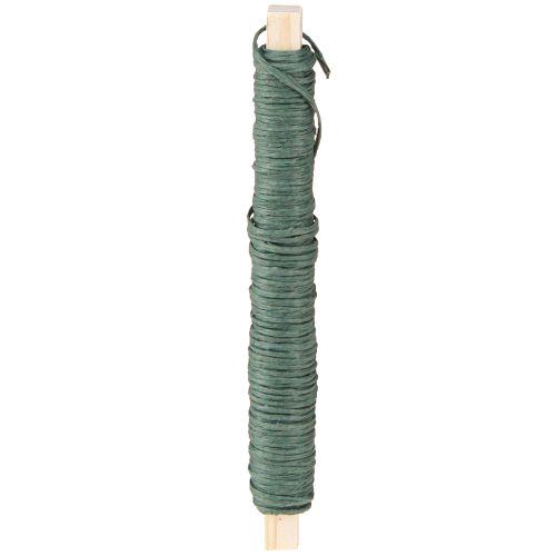 Floristik24 Wikkeldraad groen hobbydraad papier wikkeldraad Ø0,8mm 22m