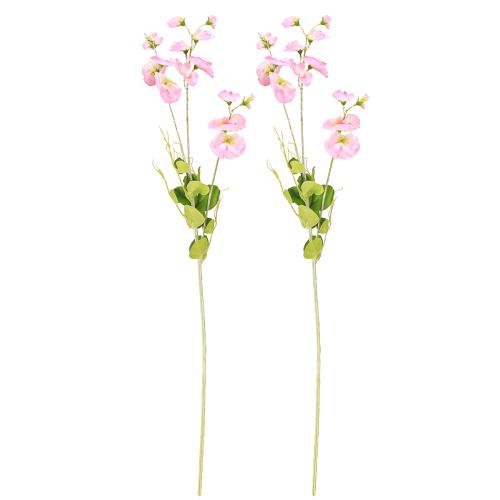 Artikel Kunstbloemen pronkerwten roze op lange steel 74cm 2st