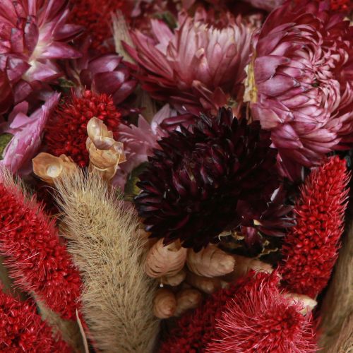 Artikel Wildbloemenboeket droogbloemen in natuurlijk roze L30cm