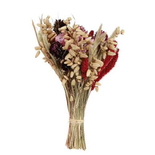 Artikel Wildbloemenboeket droogbloemen in natuurlijk roze L30cm