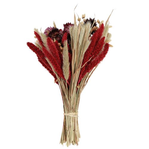 Artikel Wildbloemenboeket droogbloemen in natuurlijk roze L30cm